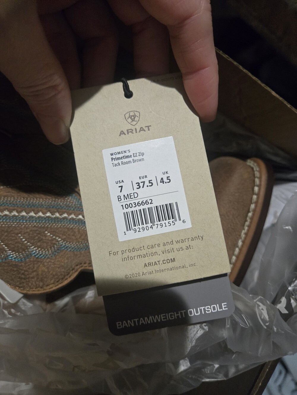 Ariat Nwt Primetime EZ Zip Western Boot - Picture 4 of 5